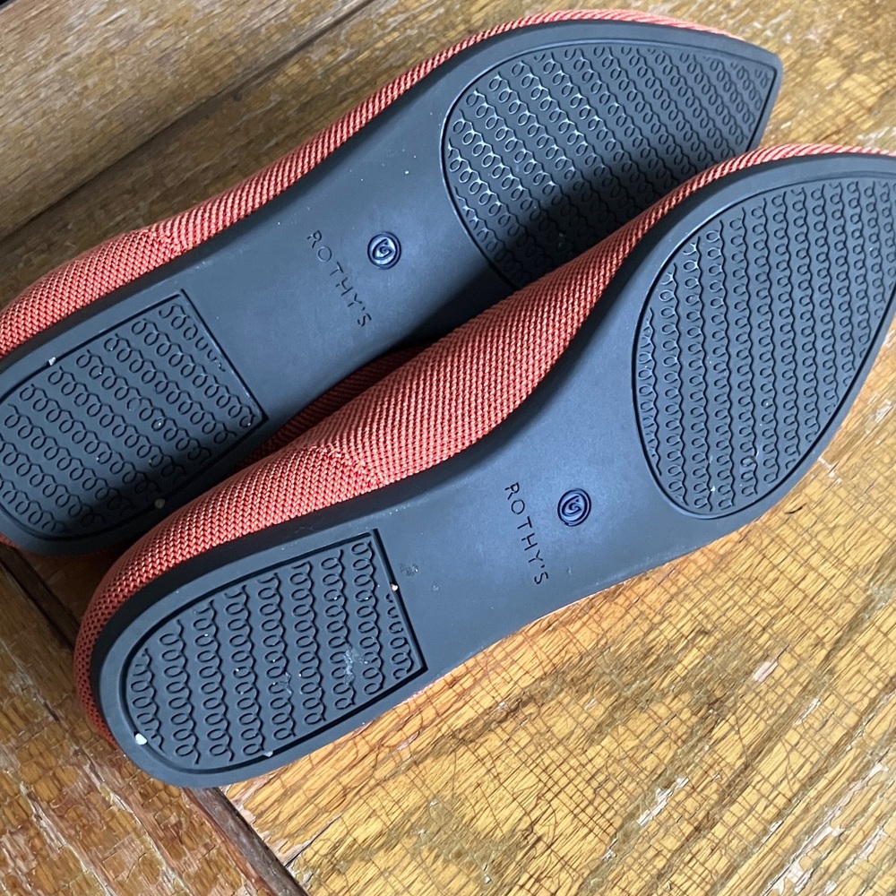 Rothy's The Point Flats in Coral/Orange - Picture 14 of 14